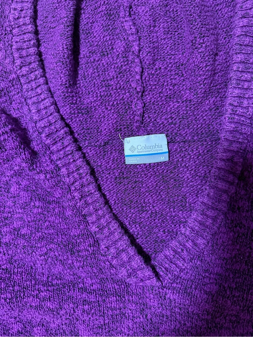 Columbia Women’s Medium Purple Hooded Sweater Pullover Kangaroo Pocket